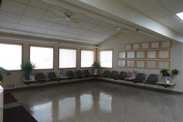 Spacious waiting room